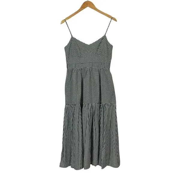 NWT Lush Navy Stripe Midi Dress - Medium - Picture 3 of 10